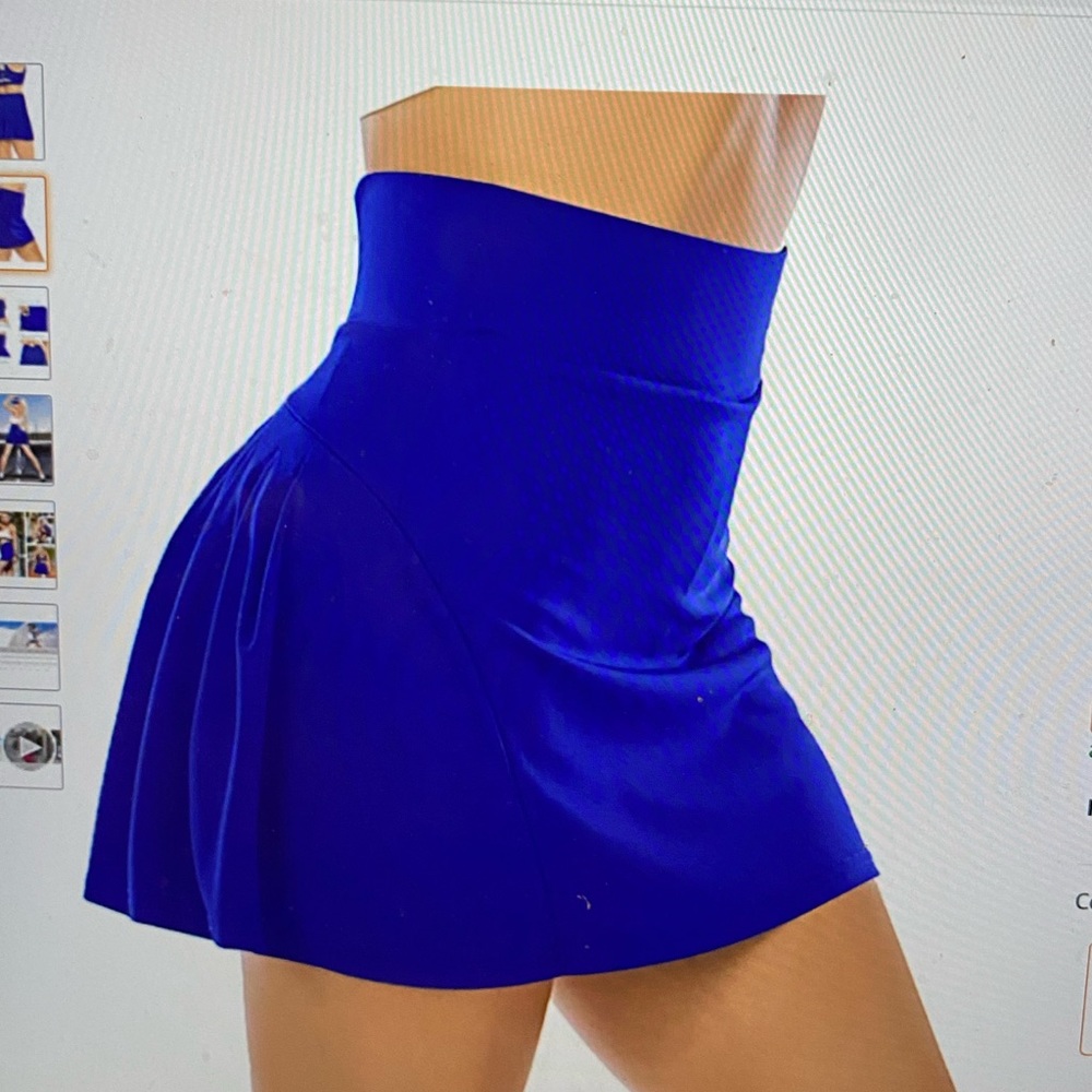 Royal blue tennis skirt with built in shorts